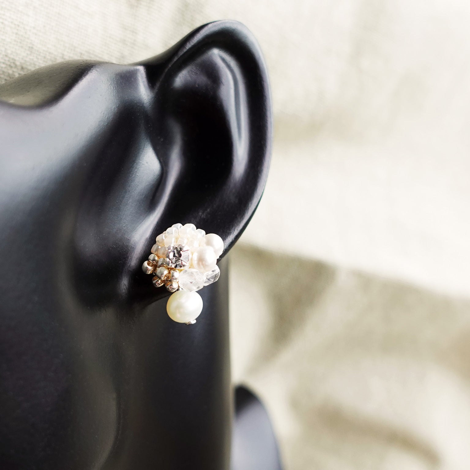 Polaris Phoebe Earrings in Ivory Bust