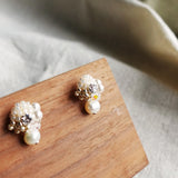 Polaris Phoebe Earrings in Ivory Display Right