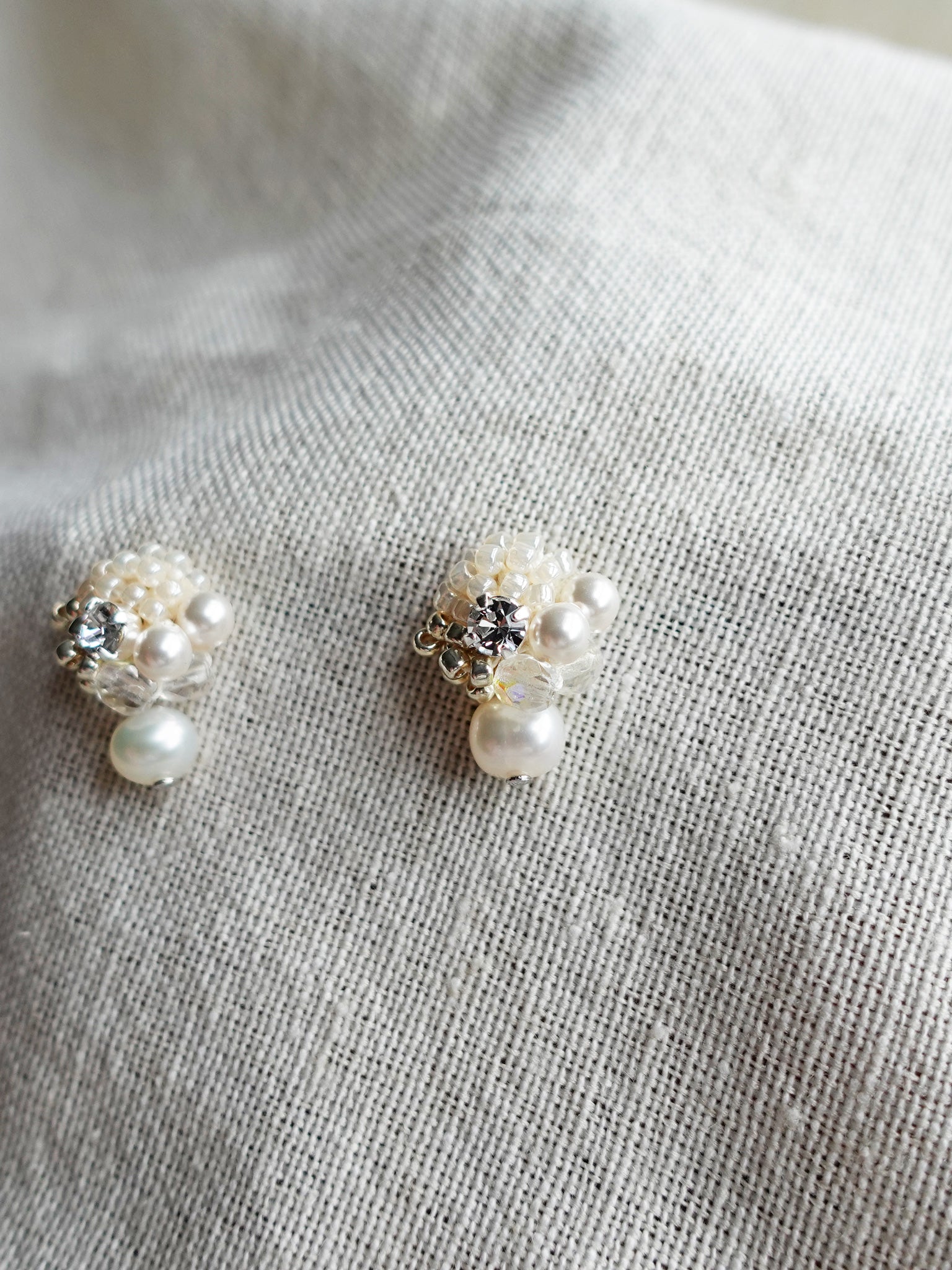 Polaris Phoebe Earrings in Ivory Right Close