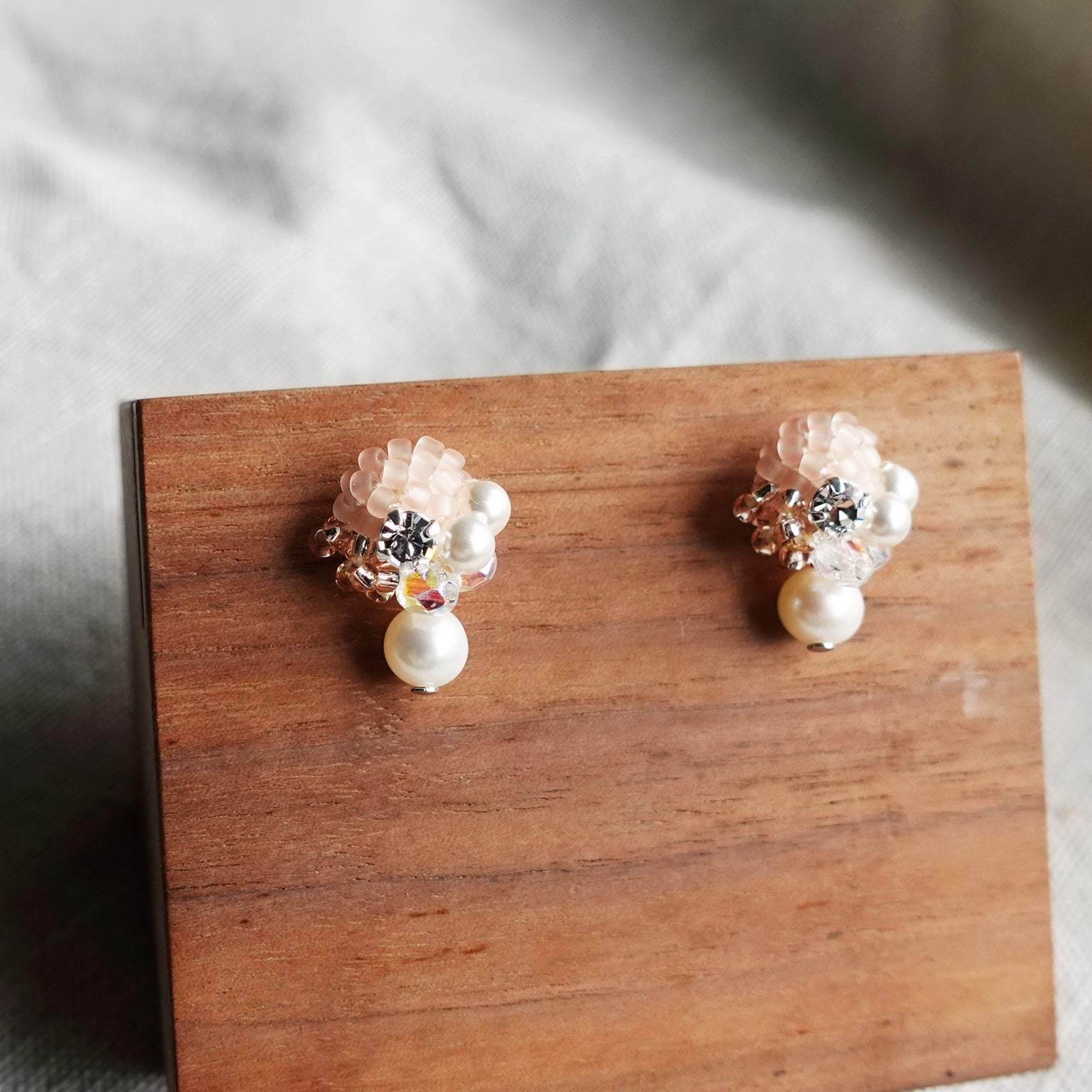 Polaris Phoebe Earrings in Pink Display Front