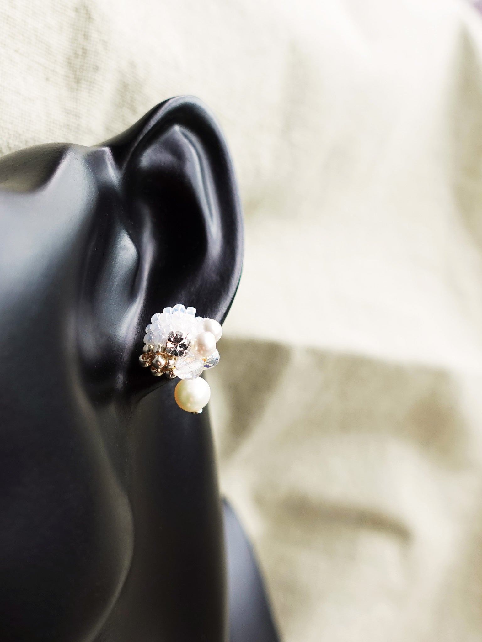 Polaris Phoebe Earrings in White Bust