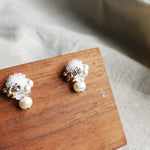 Polaris Phoebe Earrings in White Display Right