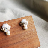 Polaris Phoebe Earrings in White Display Right