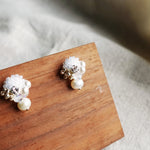Polaris Phoebe Earrings in White Right Left