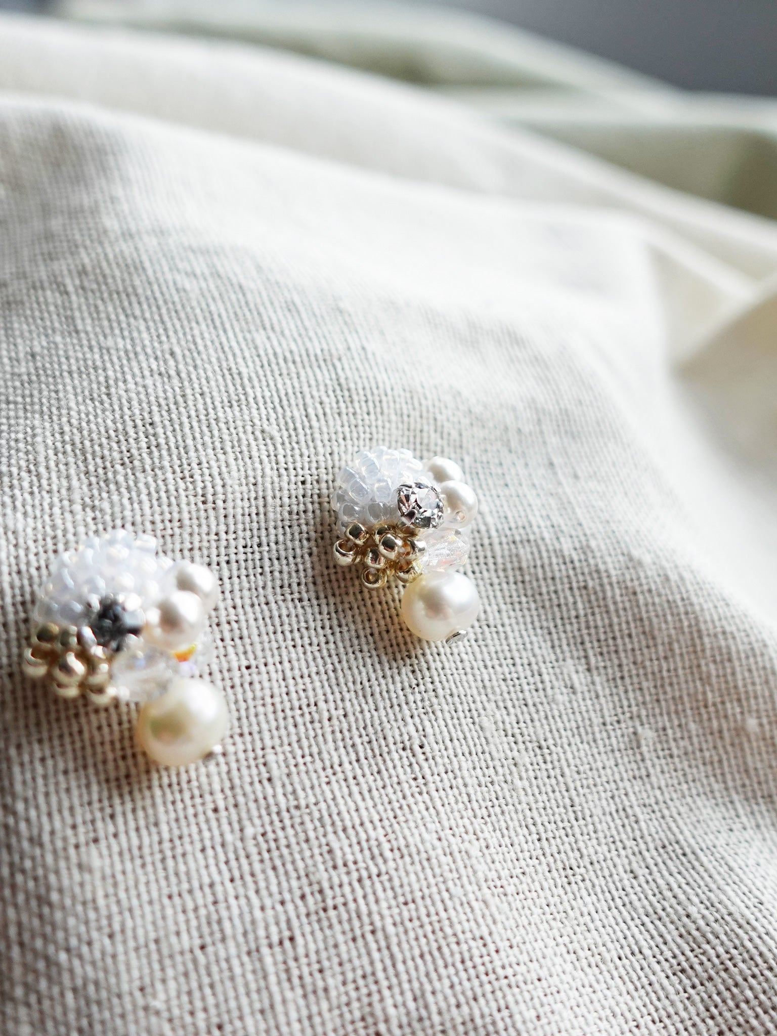 Polaris Phoebe Earrings in White Right Side