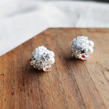 Polaris Stud Earrings in Grey Display Left