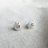 Polaris Stud Earrings in Grey Front