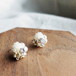 Polaris Stud Earrings in Ivory Display Right 2