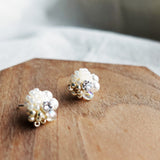 Polaris Stud Earrings in Ivory Display Right 2