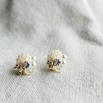 Polaris Stud Earrings in Ivory Front