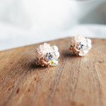 Polaris Stud Earrings in Pink Display Left
