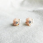 Polaris Stud Earrings in Pink Front