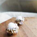 Polaris Stud Earrings in White Right 1