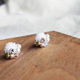 Polaris Stud Earrings in White Right 2