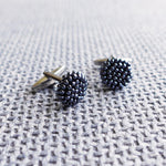 Prelude Delica Cufflink in Hematite Black Left