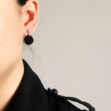 Prelude Delica Drop Earrings in Black