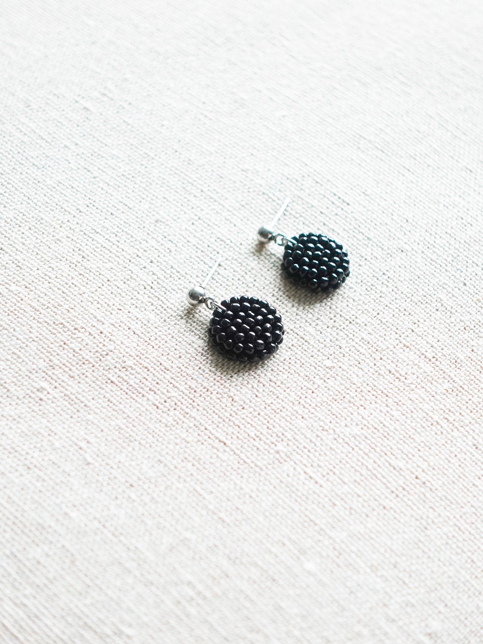 Prelude Delica Drop Earrings in Black Top