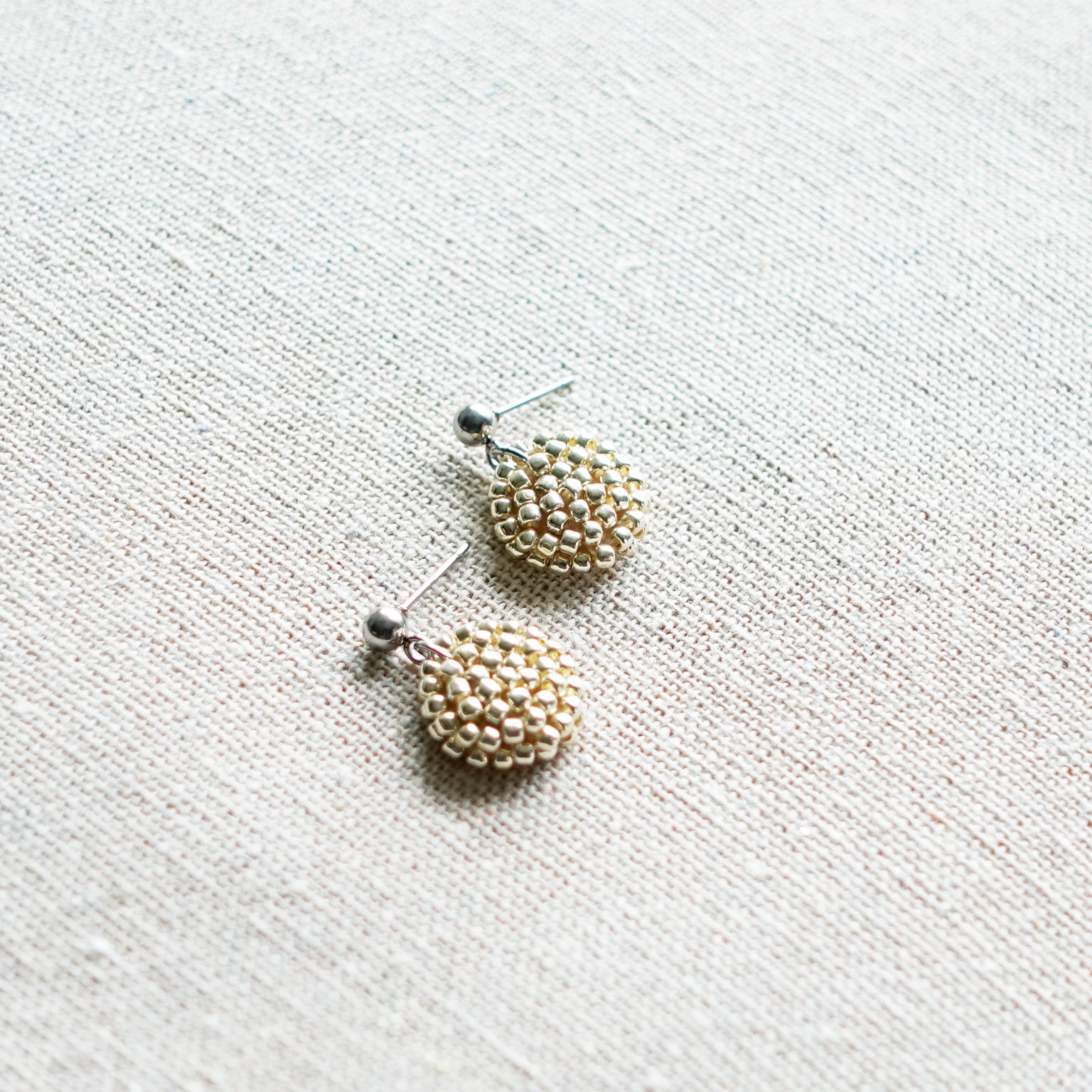 Prelude Delica Drop Earrings in Gold Top
