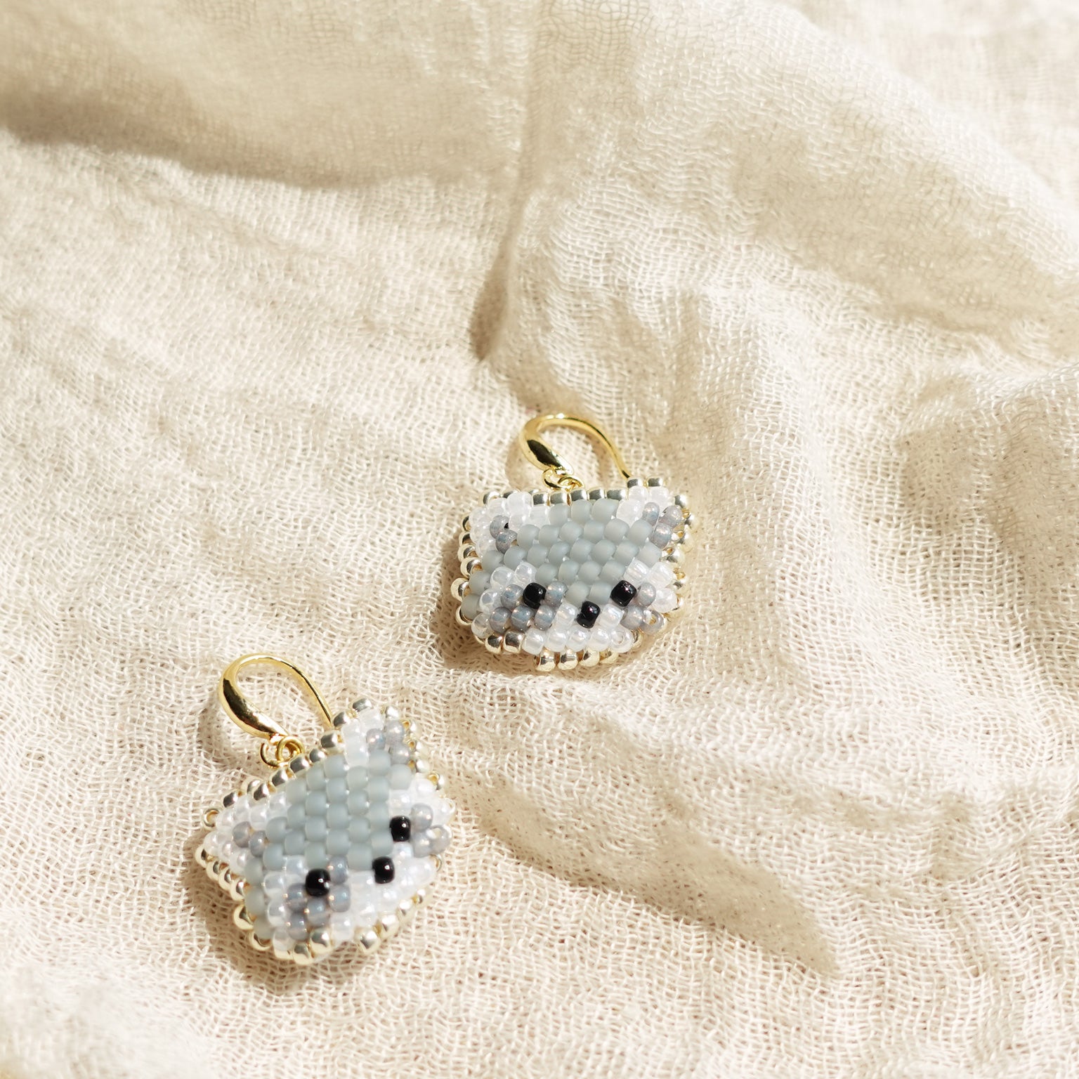 Raccoon Drop Earrings Right