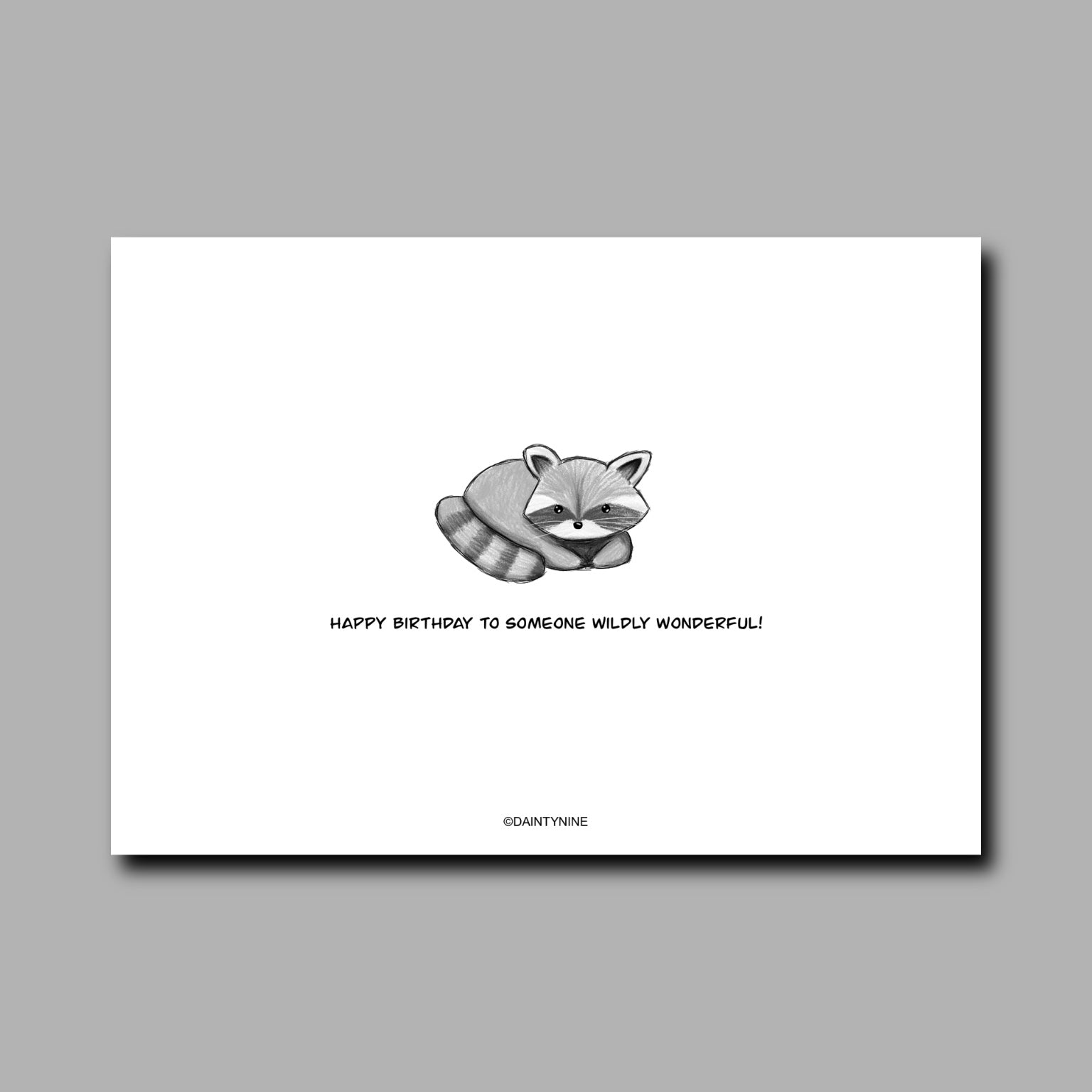 Raccoon Birthday Card