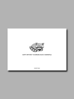 Raccoon Birthday Card