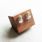 Sereia Quartz Earrings in Gold Display Left