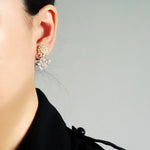 Sereia Quartz Earrings in Gold Model