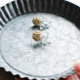 Sereia Quartz Earrings in Gold Tray Hand