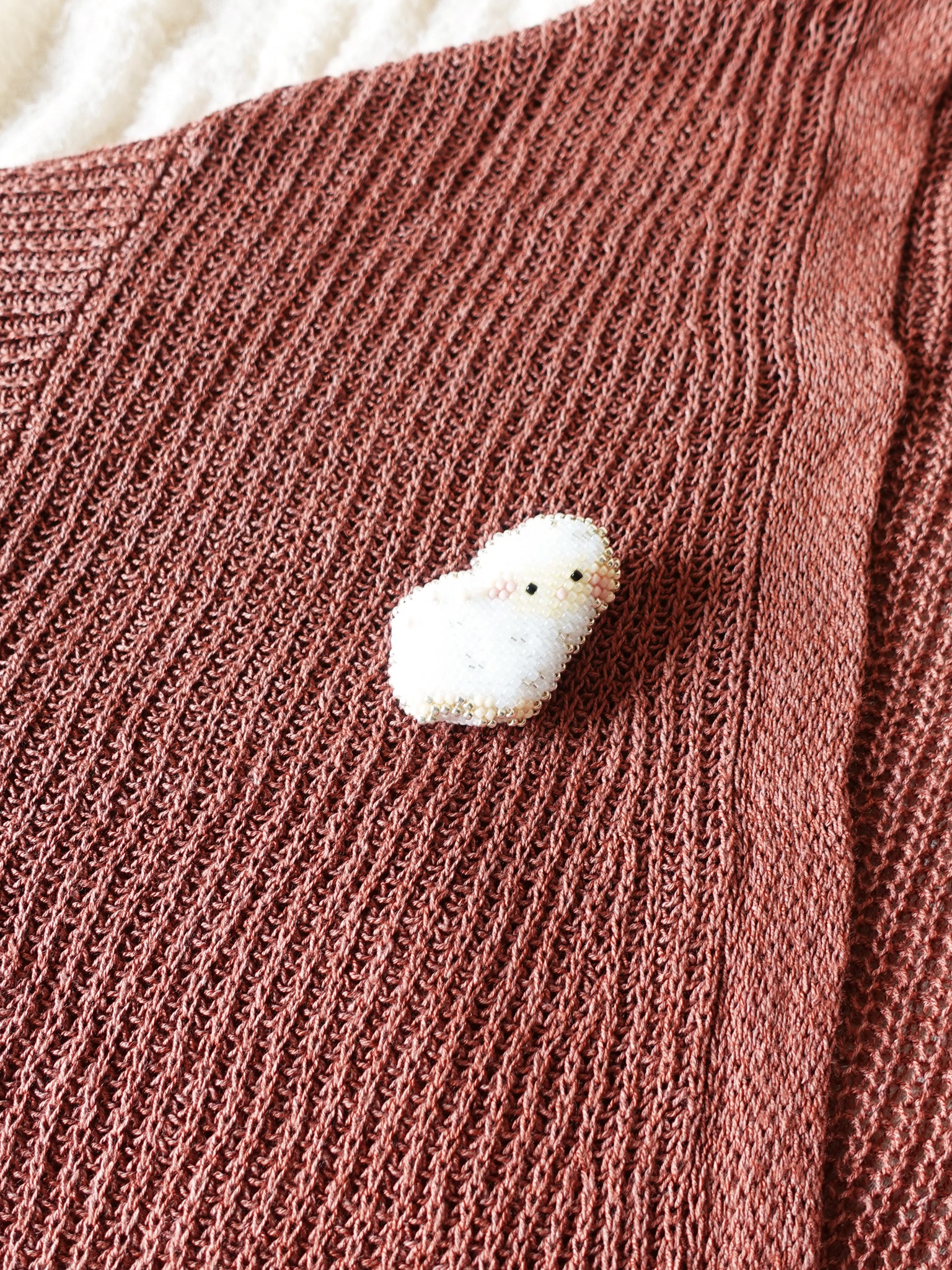 Sheep Brooch Pin Cardigan