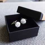 Star Dust Delica Cufflink in White in Box