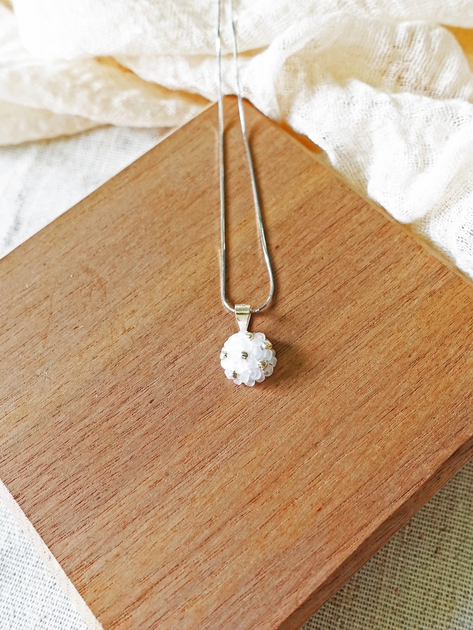 Star Dust Petite Necklace in Cloud White