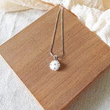 Star Dust Petite Necklace in White Front