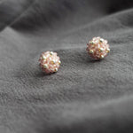 Star Dust Petite Stud Earrings in Mauve Purple Left
