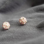 Star Dust Petite Stud Earrings in Mauve Purple Right