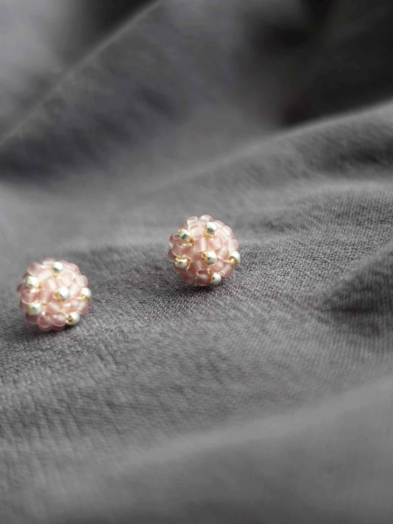 Star Dust Petite Stud Earrings in Mauve Purple Right