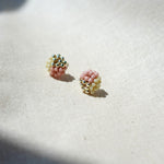 Trio Stud Earrings in Pale Pink Right