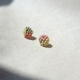 Trio Stud Earrings in Pale Pink Right