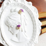 Trio Stud Earrings in Royal Purple Girl