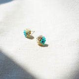 Trio Stud Earrings in Turquoise Front