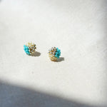 Trio Stud Earrings in Turquoise Right