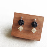 Vera Earrings in Black Display Left