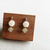 Vera Star Dust Earrings in Ivory Display Front