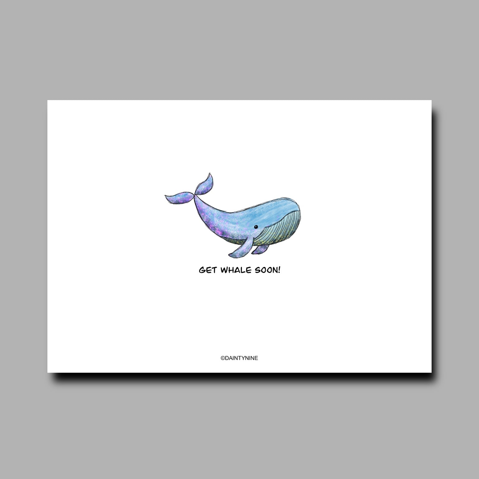 Whale Get Well Soon Card