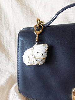 White Bear Loaf Charm Bag Right