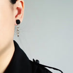 Xanthia Earrings in Black Model