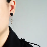 Xanthia Earrings in Black Model