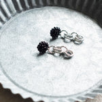 Xanthia Earrings in Black Tray Left