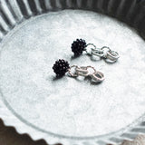 Xanthia Earrings in Black Tray Left