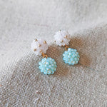 Abigail Earrings in Blue Left