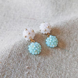 Abigail Earrings in Blue Left